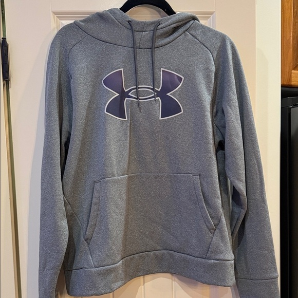 Under Armour Tops - Under Armour Heather Gray Hoodie with Logo